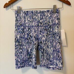 Athleta Ultimate Stash Pocket 7” Short Shorts NWT Size XS Blue Purple Green